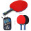 pro 2 Table Tennis Ping Pong Racket Paddle Bat+ 3 Balls Bag Set 8