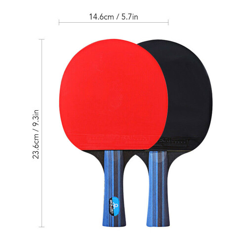 pro 2 Table Tennis Ping Pong Racket Paddle Bat+ 3 Balls Bag Set 2
