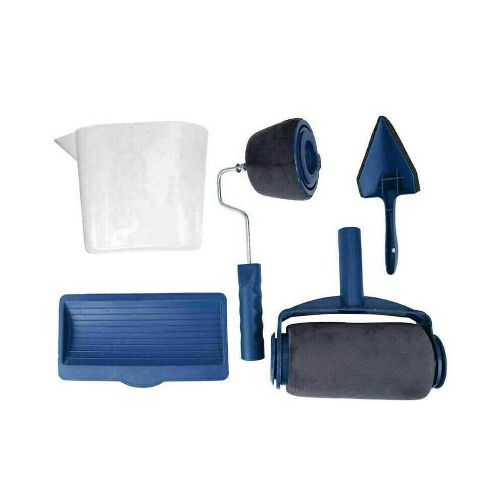 (5PCS) 5pcs Paint Runner Pro Seamless Renovator Handle Paint Roller Paint Brush Set Kit