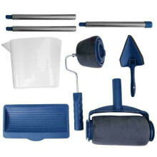 (8 piezas) 5 piezas Paint Runner Pro Mango Renovador sin Costuras Rodillo para Pintura Juego de Brochas para Pintura Kit