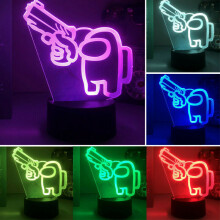 Among Us Hot LED Night Light Acrylic 7Color 3D Touch Lamp USB Kid Xmas Gifts
