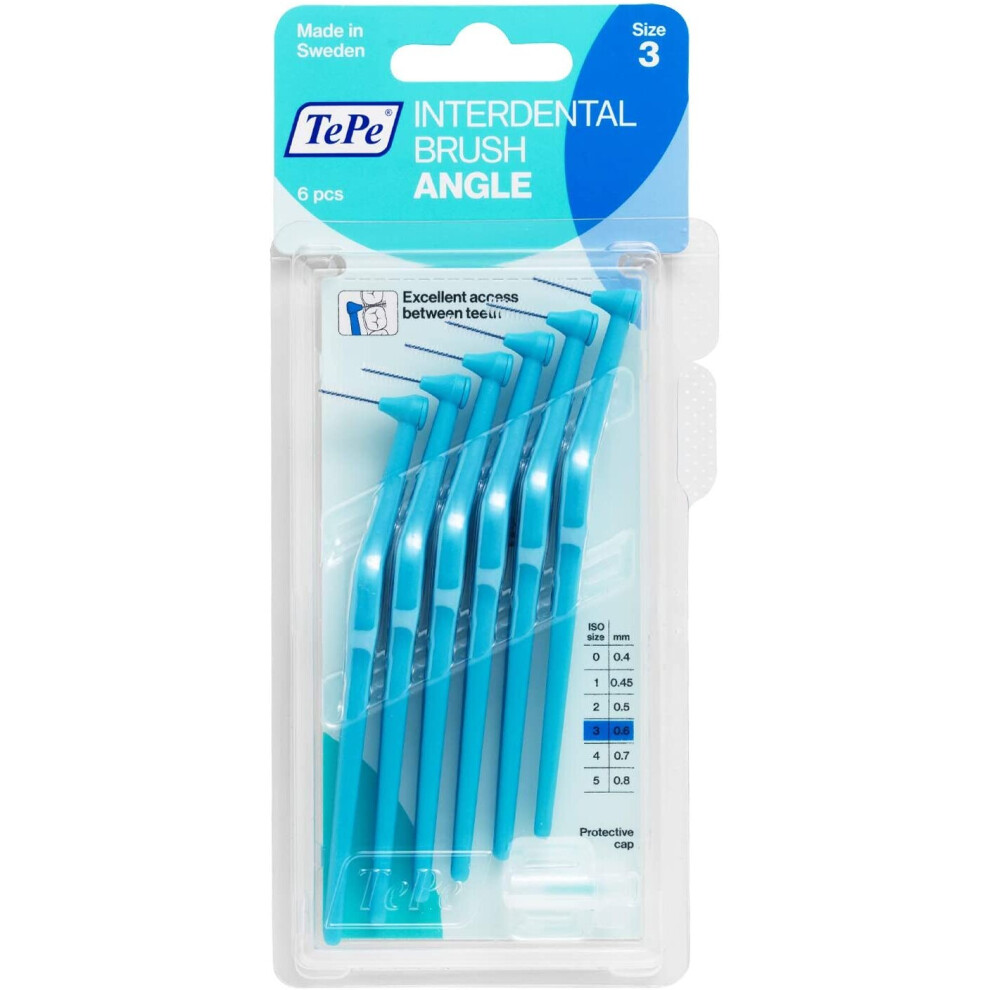 (Blue) TePe Angle Interdental Brushes  Easy and simple