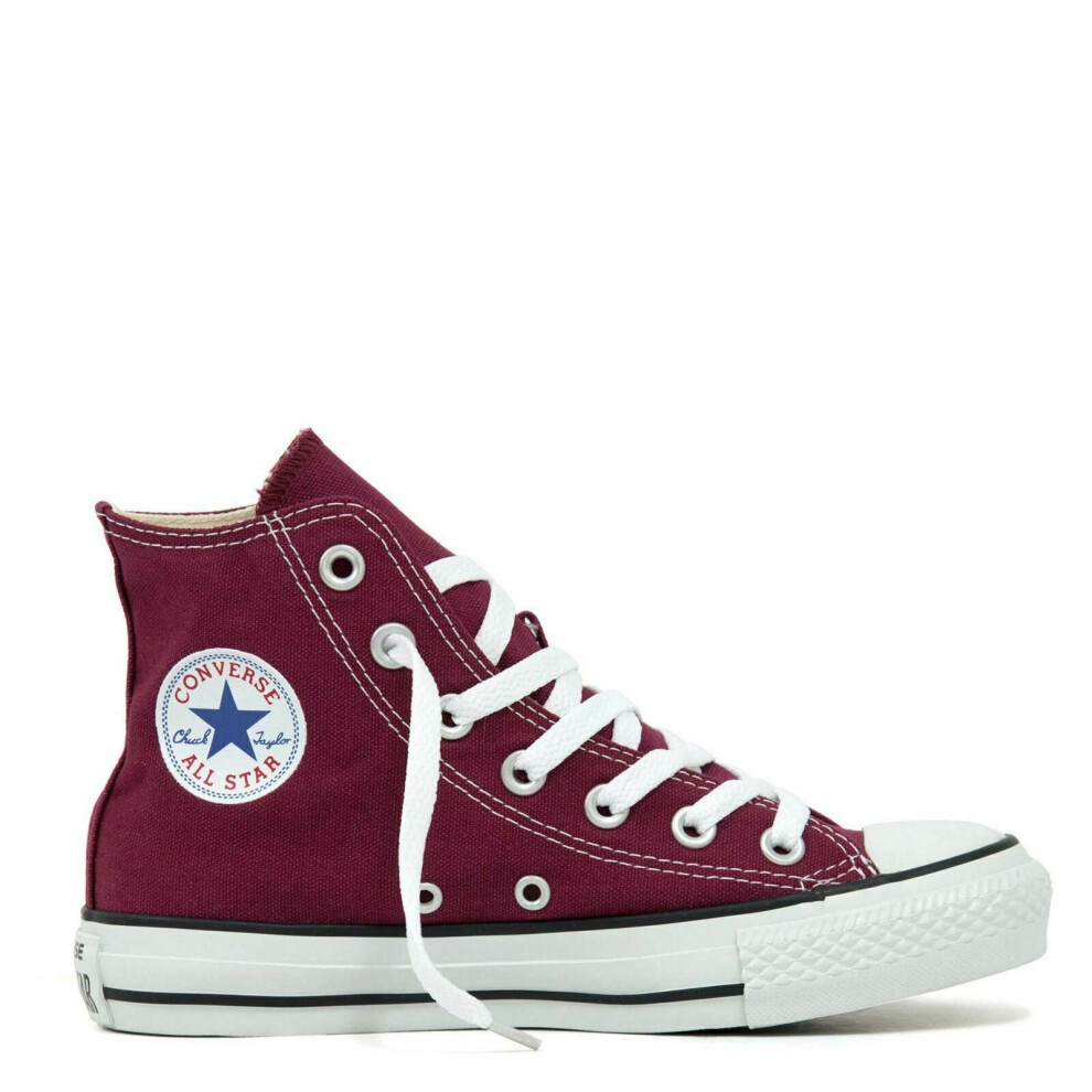 (Maroon, 3 (Adults')) Converse All Star Mens Womens High Hi Tops Unisex Chuck Taylor Trainers Pumps