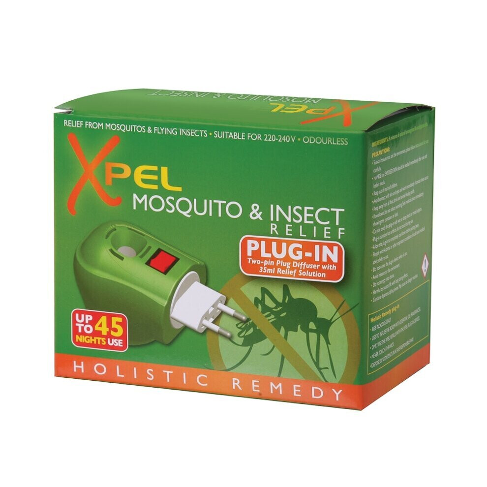 Xpel Mosquito & Insect Repellent 2pin Plug-In Diffuser Relief Solution 35ml X 4