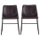 Living And Home 2pcs Leather Upholstered Luxury Dining Chairs with Metal Legs 2