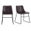Living And Home 2pcs Leather Upholstered Luxury Dining Chairs with Metal Legs 4