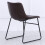 Living And Home 2pcs Leather Upholstered Luxury Dining Chairs with Metal Legs 7