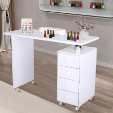 Nail Art Manicure Table Salon Beauty Care Workstation Desk Wheel
