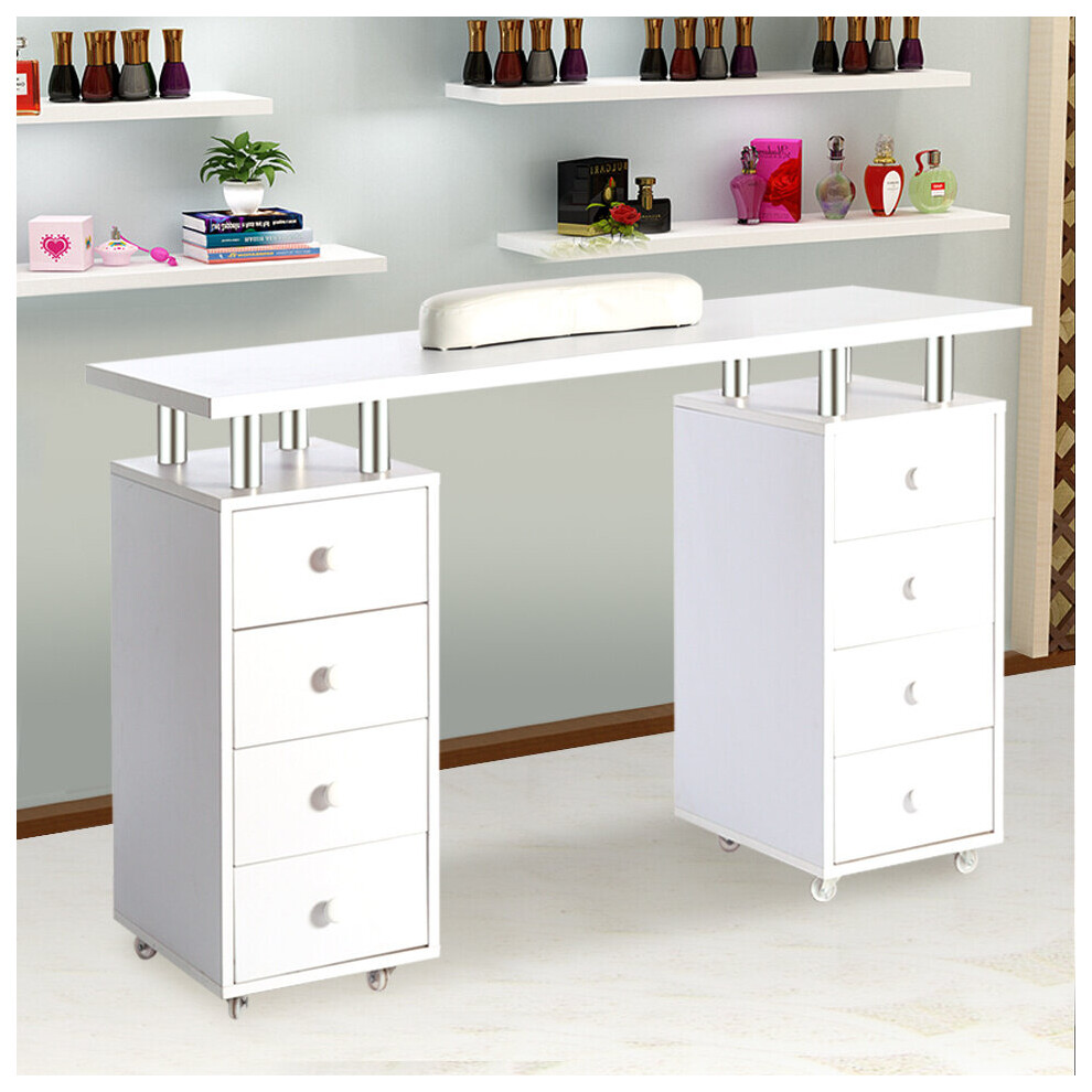 Living And Home Mobile Manicure Nail Table Bar Art Salon Beauty Storage Station Desk
