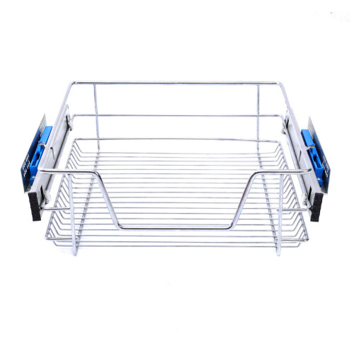 Living And Home (500mm, 2pcs) Metal Sliding Kitchen Cabinet Pull Out Wire Basket Organizer
