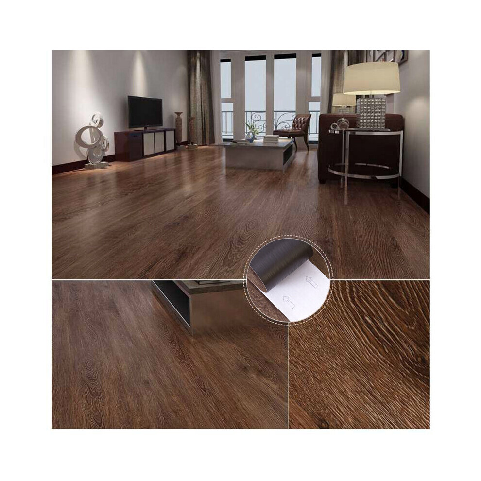 (Smoked Oak) 36Pcs Self-Adhesive Pvc Flooring Planks Stickers 723803412213