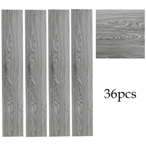Living And Home (Light Grey) 36Pcs Self-Adhesive PVC Flooring Planks Stickers 1