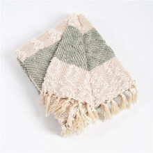 Nubby Design Striped Throw Blanket, Silver