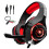 (Red) Head-mounted gaming headset Luminous Notebook USB 2