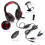 (Red) Head-mounted gaming headset Luminous Notebook USB 3