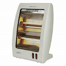 Igenix IG9509 Portable Upright Halogen Heater 800W, White - 2 Heat Settings, Auto Cut-Off, Anti-Tilt