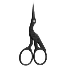 (Black - 4") EXJ - STORK Scissors - Eyebrow & EMBROIDERY CRAFT & SEWING Cross-Stitch Scissors