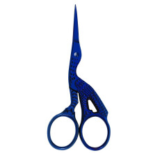 (Blue - 4") EXJ - STORK Scissors - Eyebrow & EMBROIDERY CRAFT & SEWING Cross-Stitch Scissors
