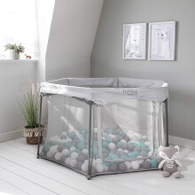 Tutti Bambini Hexa Playpen in Grey with Travel Carry Case