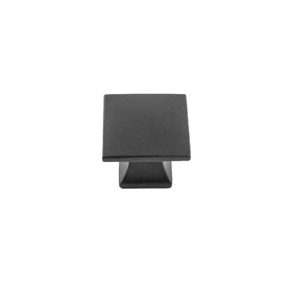 1.25 In. Square Knobs With Screws, Matte Black 780997566894