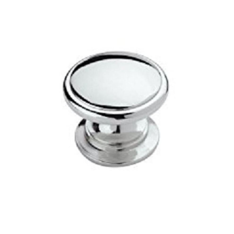 1.25 In. Polished Chrome Knob, Light Gray 780997832135
