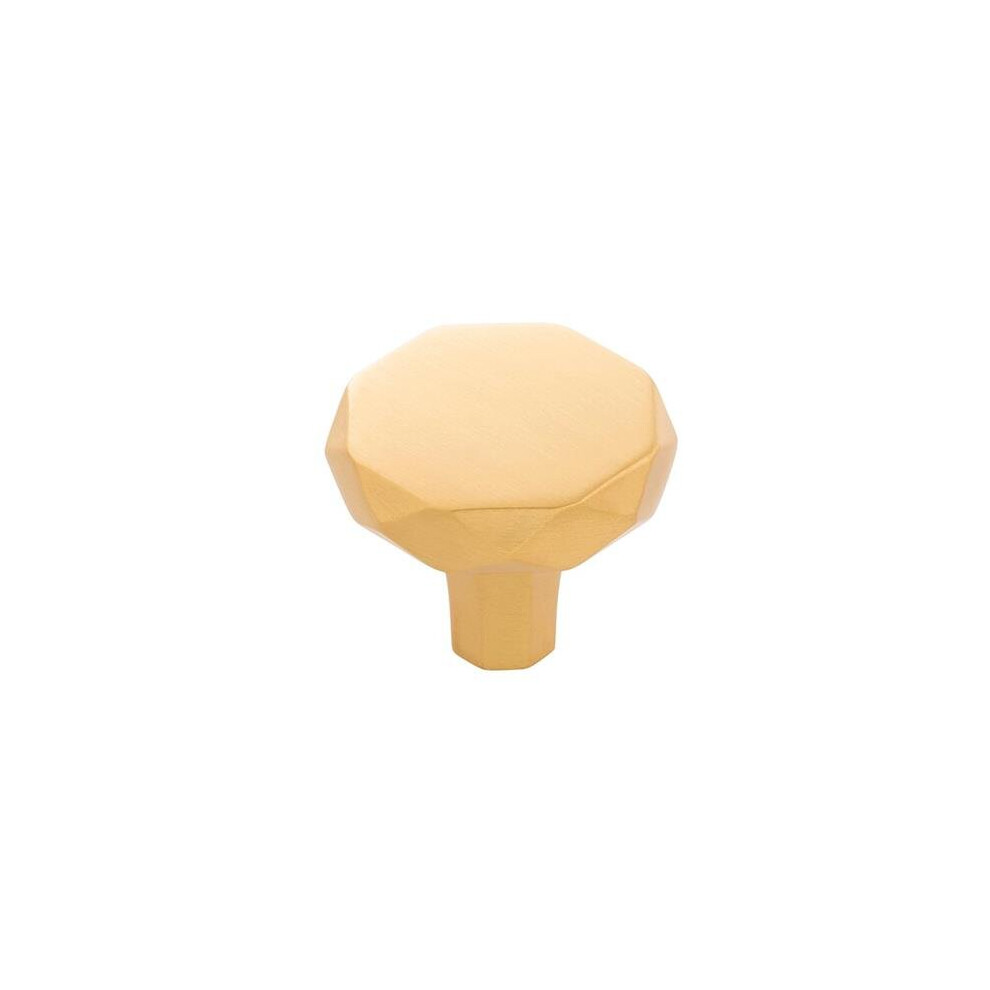 1.25 In. Dia. Cabinet Knobs For Kitchen, Brushed Gold Brass 780997538648
