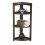 34 In. High Corner Folding Bookcase - Mocha Walnut 1
