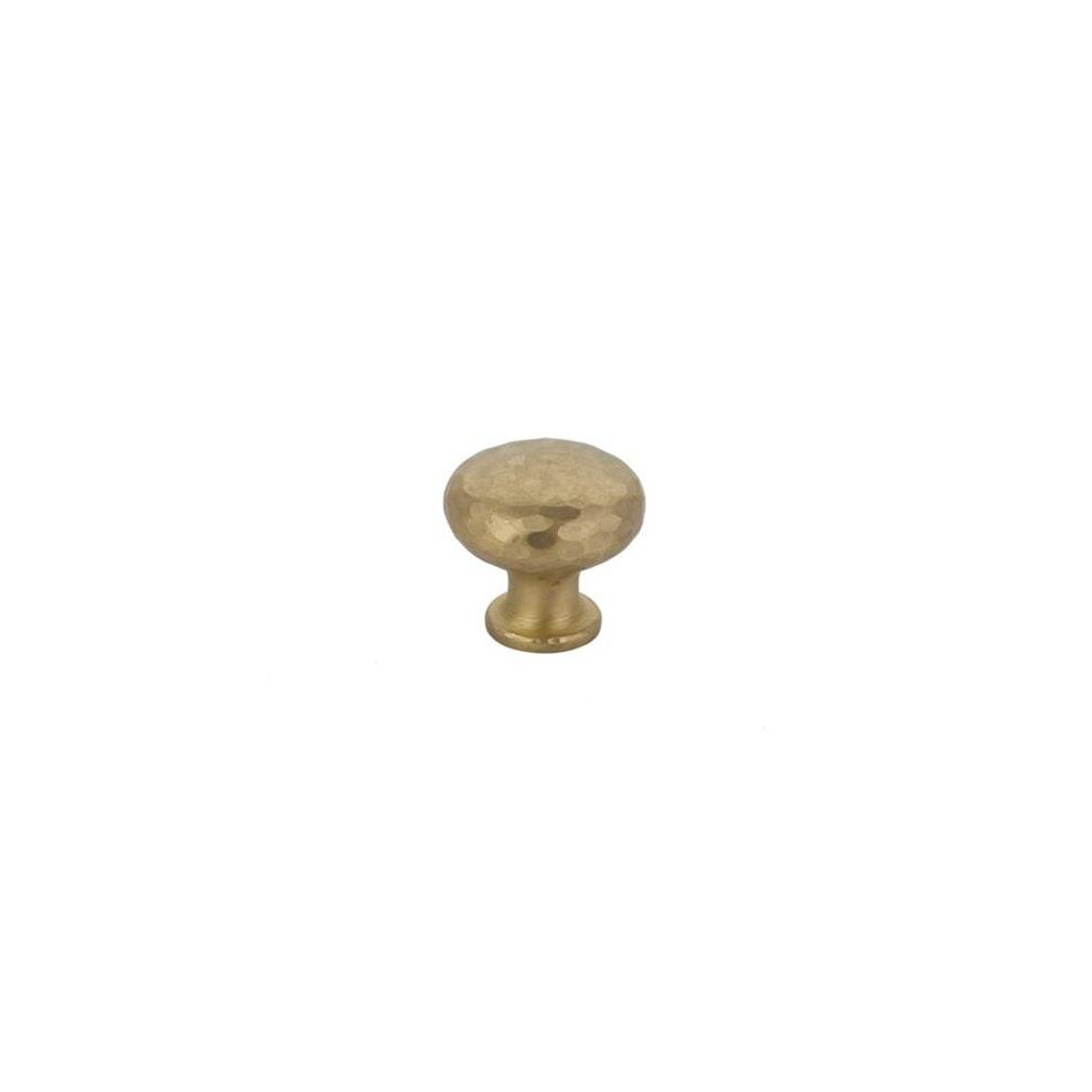 Round Dimpled 1.25 In. Cabinet Knob, Satin Brass 752516114688