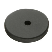 Round Knob 1.25 in. Back Plate, Flat Black