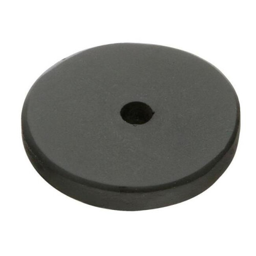 Round Knob 1.25 in. Back Plate, Flat Black
