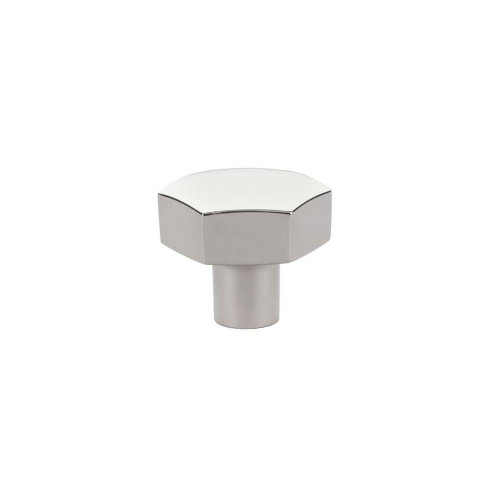 1.5 In. Mod Hex Cabinet Knob, Bright Nickel 752516117177