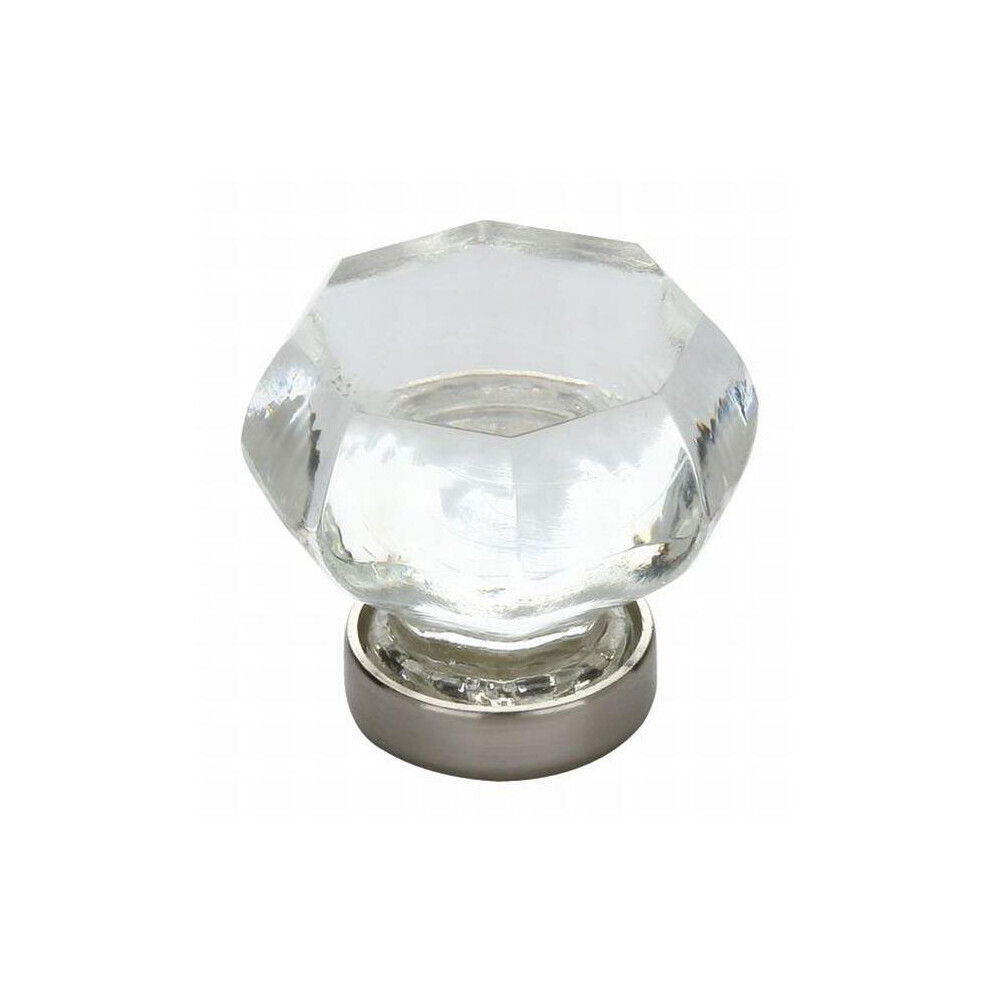 Old Town Clear 1.25 In. Cabinet Knob, Satin Nickel 752516110611