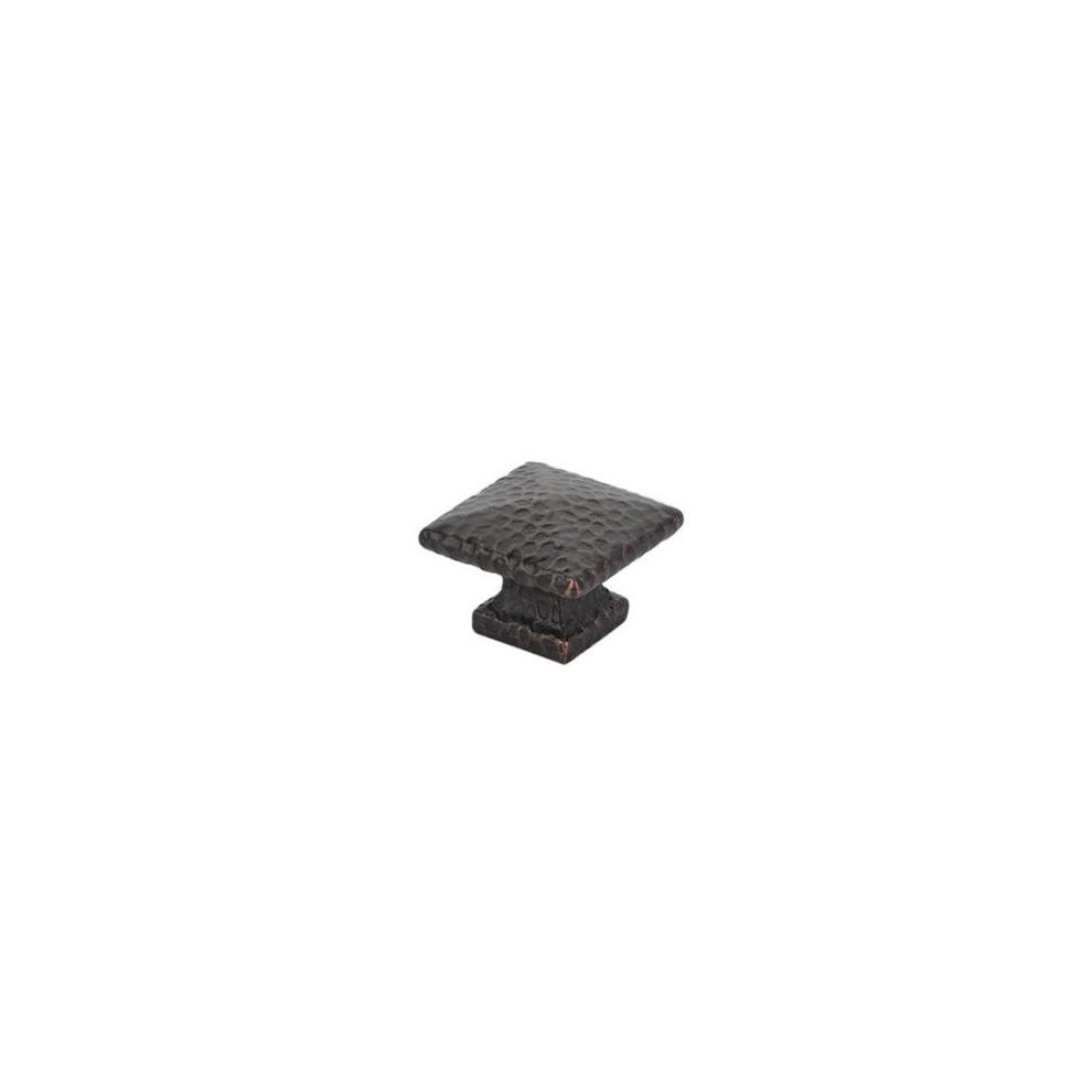 Square Dimpled 1.25 In. Cabinet Knob, Oil Rubbed Bronze 752516110635