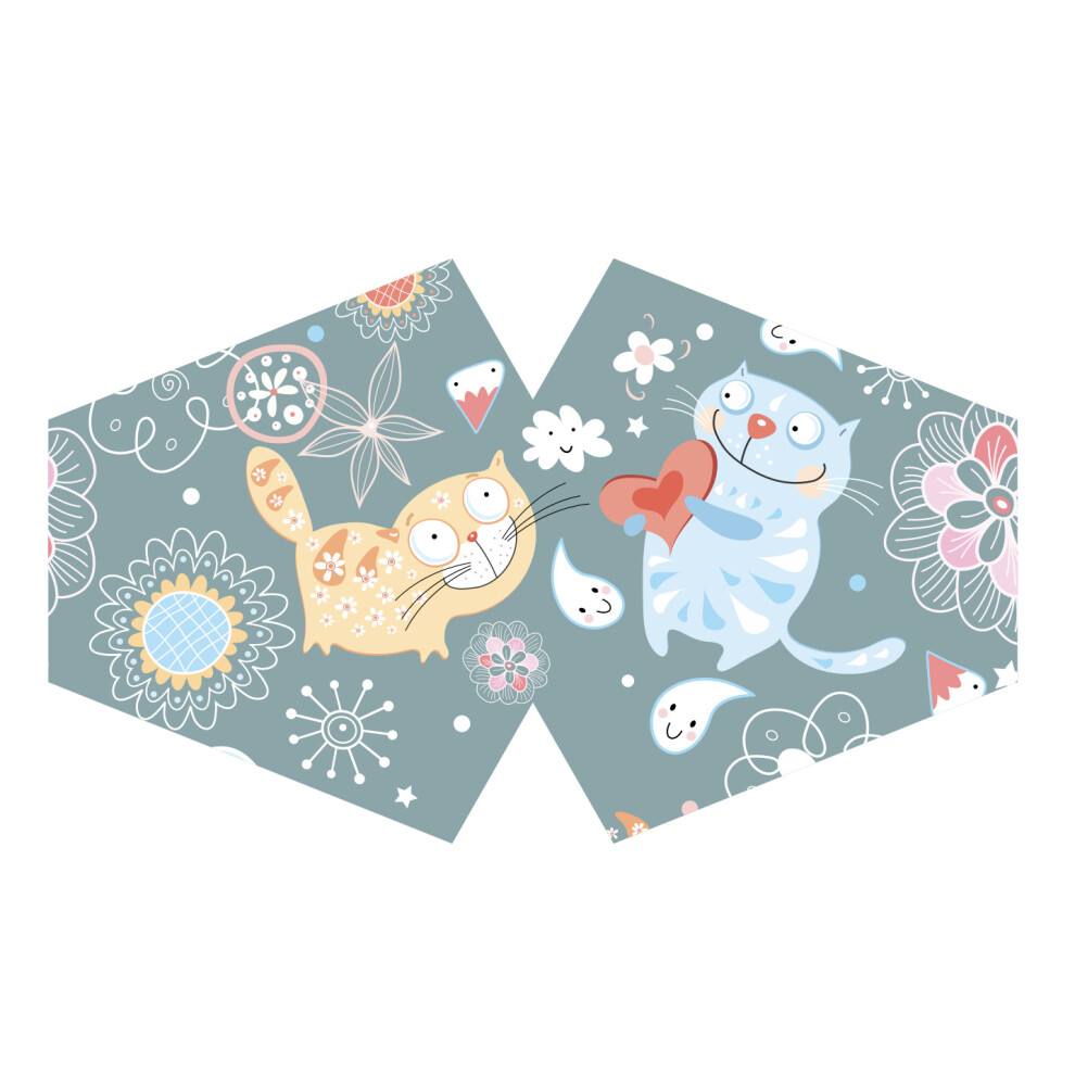 Reusable Fashion Face Mask - Happy Cats (Children) 5056368308024