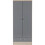 Seconique Nevada Wardrobe Grey 2 Door 1 Drawer Gloss and Oak Effect Hanging Rail 3