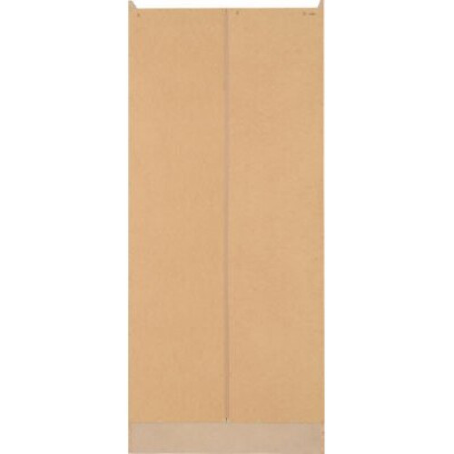 Seconique Nevada Wardrobe Grey 2 Door 1 Drawer Gloss and Oak Effect Hanging Rail 1
