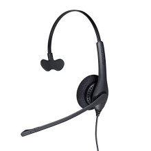 Jabra Biz 1500 Quick Disconnect On-Ear Mono Headset - Corded Headphone with Noise-cancelling Microphone and Volume Spike Protection for Deskphones, Bl
