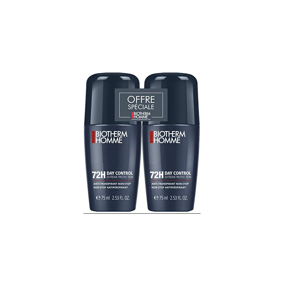 Biotherm Homme 72H Day Control Extreme Protection Non-Stop Anti-Perspirant Roll-On 2 x 75ml