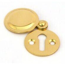 Polished Brass 32mm Keyhole Covered Escutcheon