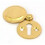 Polished Brass 32mm Keyhole Covered Escutcheon 1