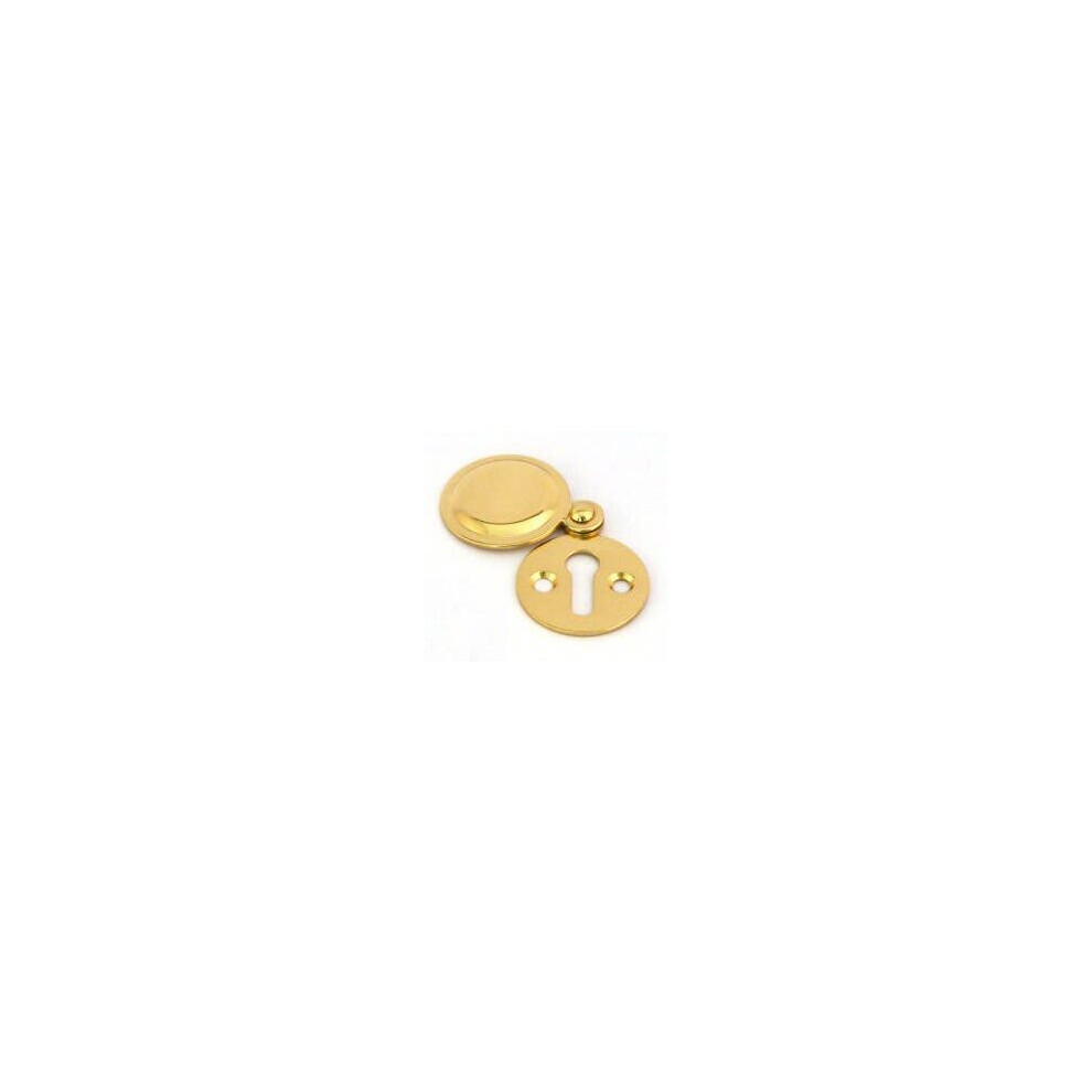 Polished Brass 32Mm Keyhole Covered Escutcheon 5029873096595
