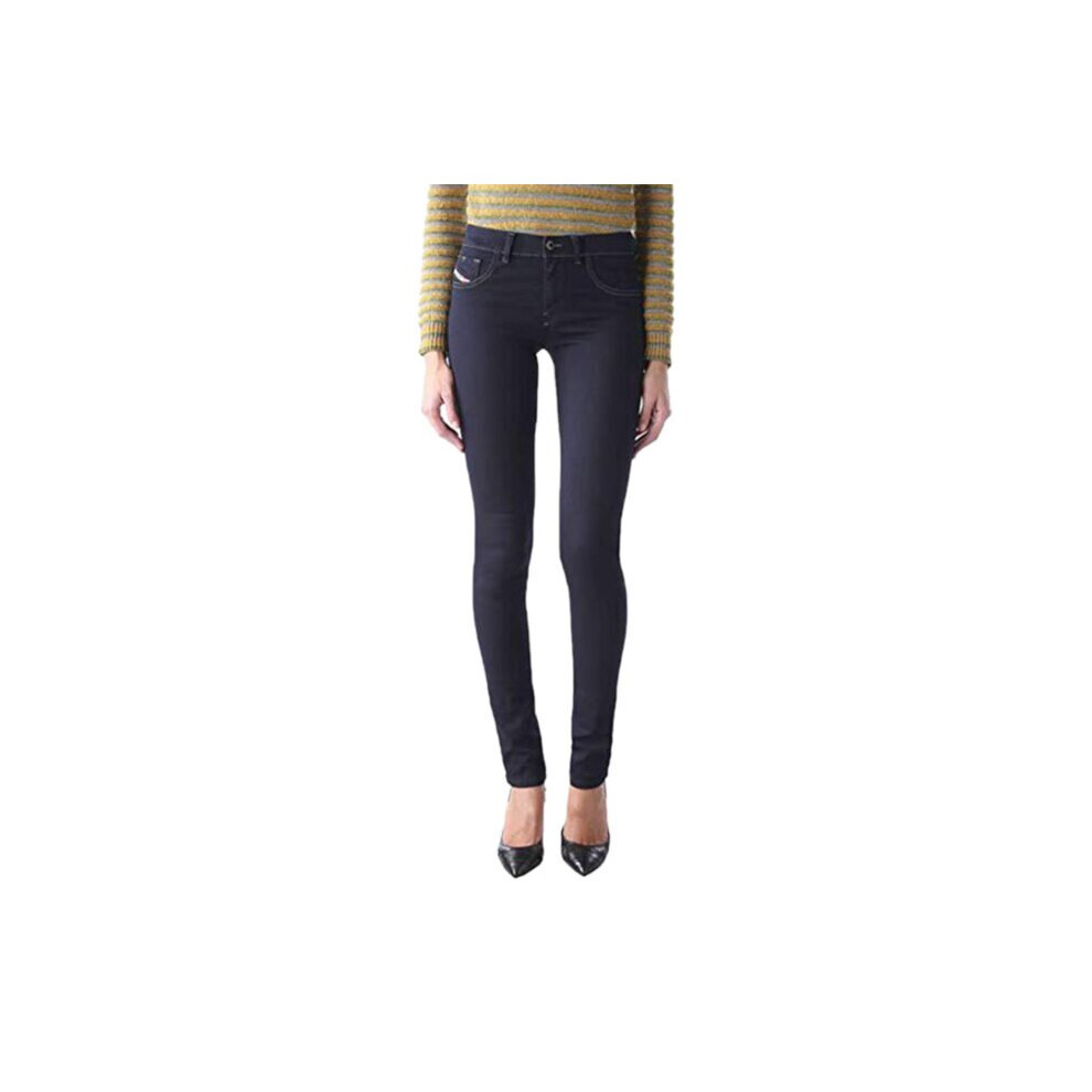 Diesel (W25 L33) Livier 0881B Womens Denim Jeans Sweat Jegging Stretch Slim Fit Skinny Blue