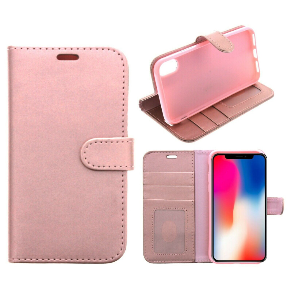 (ROSEGOLD) For Google Pixel 4A Phone Case, Cover, Flip Book, Wallet, Folio, Leather /Gel