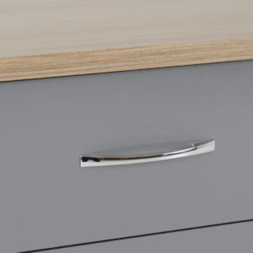 Seconique Nevada 3 Drawer Chest Grey Gloss/Light Oak Effect Veneer 2