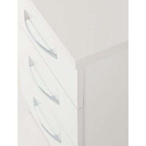 Seconique Nevada 2 Drawer Bedside White Gloss 2