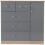 Seconique Nevada 5 Drawer 1 Door Low Wardrobe Grey Gloss and Light Oak Effect Veneer 4