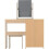 Seconique Nevada 4 Drawer Dressing Table Set Grey Gloss/Light Oak Effect Veneer 3