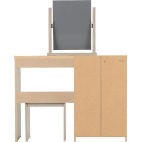 Seconique Nevada 4 Drawer Dressing Table Set Grey Gloss/Light Oak Effect Veneer 2