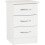 Seconique Nevada 2 Drawer Bedside White Gloss 1
