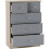 Seconique 100-102-089 Nevada 3+2 Drawer Chest Grey Gloss/Light Oak Effect Veneer, Flat-Pack, Assembly Required 6